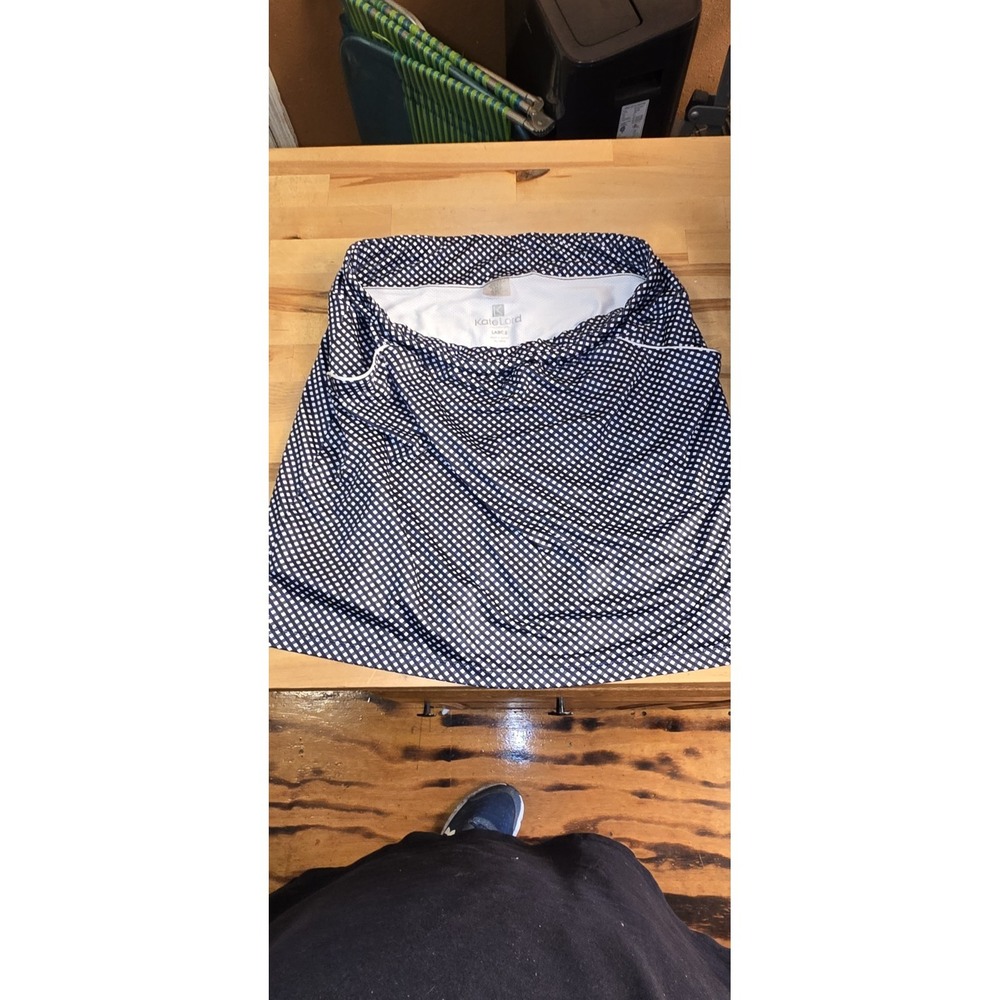 Kate Lord‎ Women's Golf Skort Navy White Check Pattern Size Large